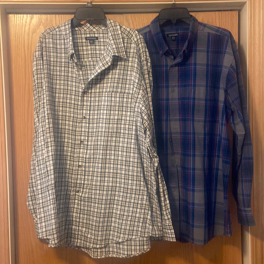 Lot of 2 Men Shirt George Brand Size XL 2XL